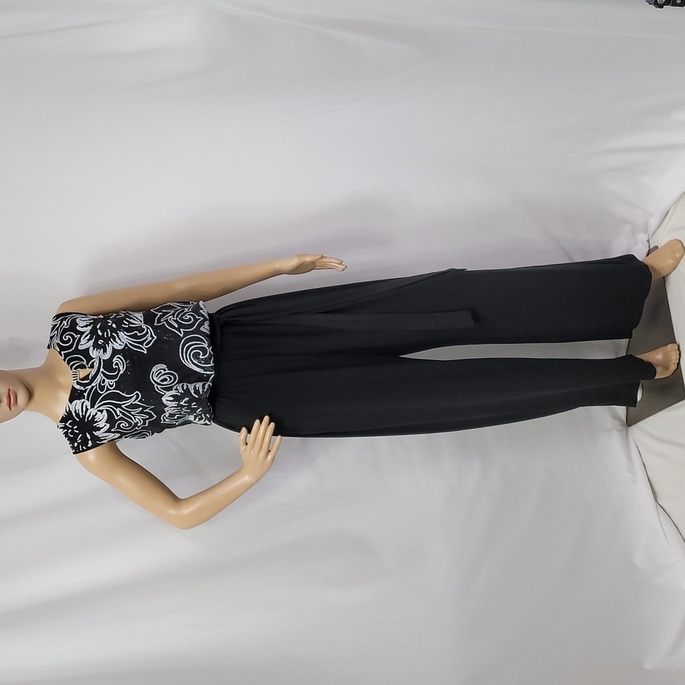 SCARLETT Black & White Sequined Jumpsuit